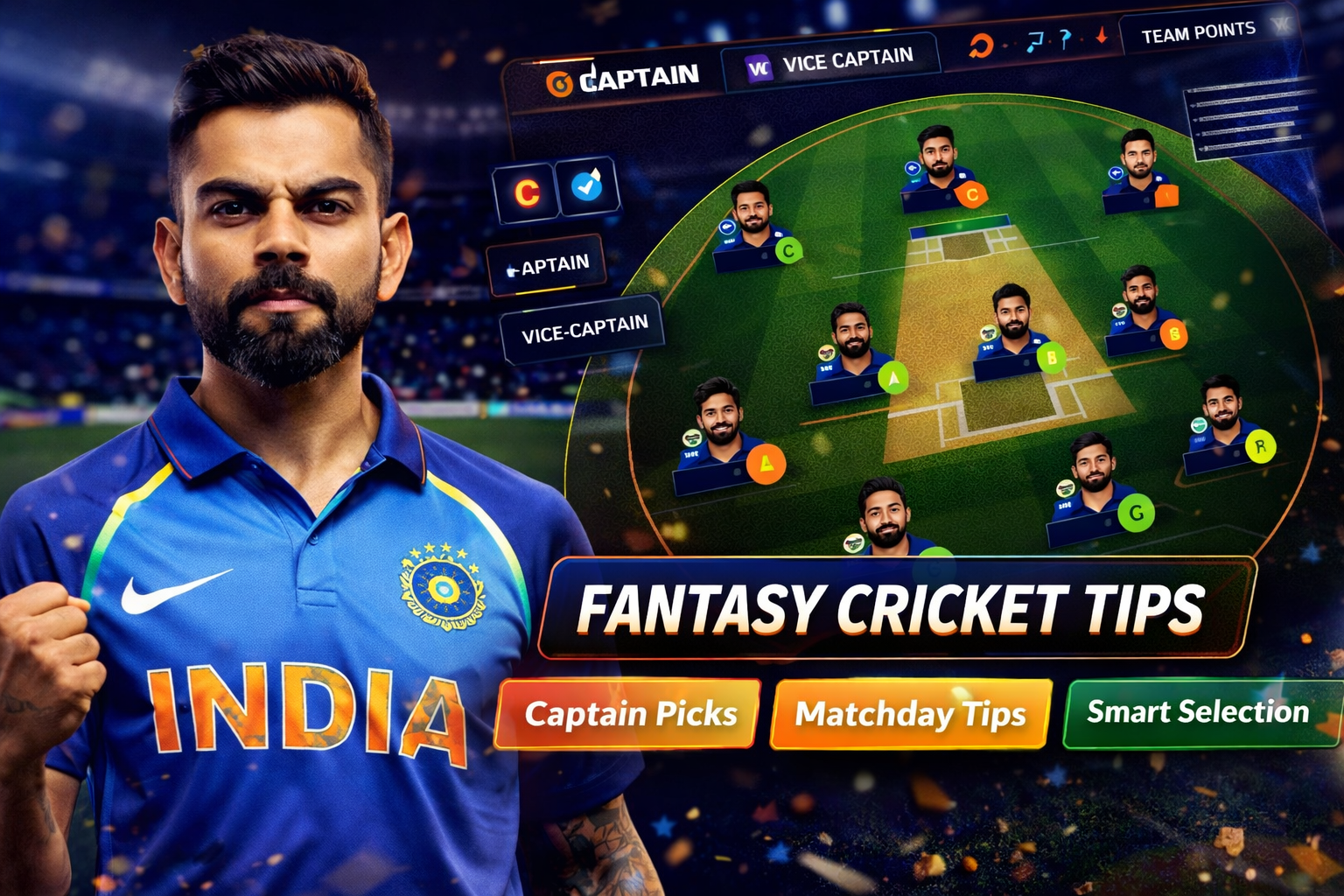 Come Play Link role based fantasy cricket checklist