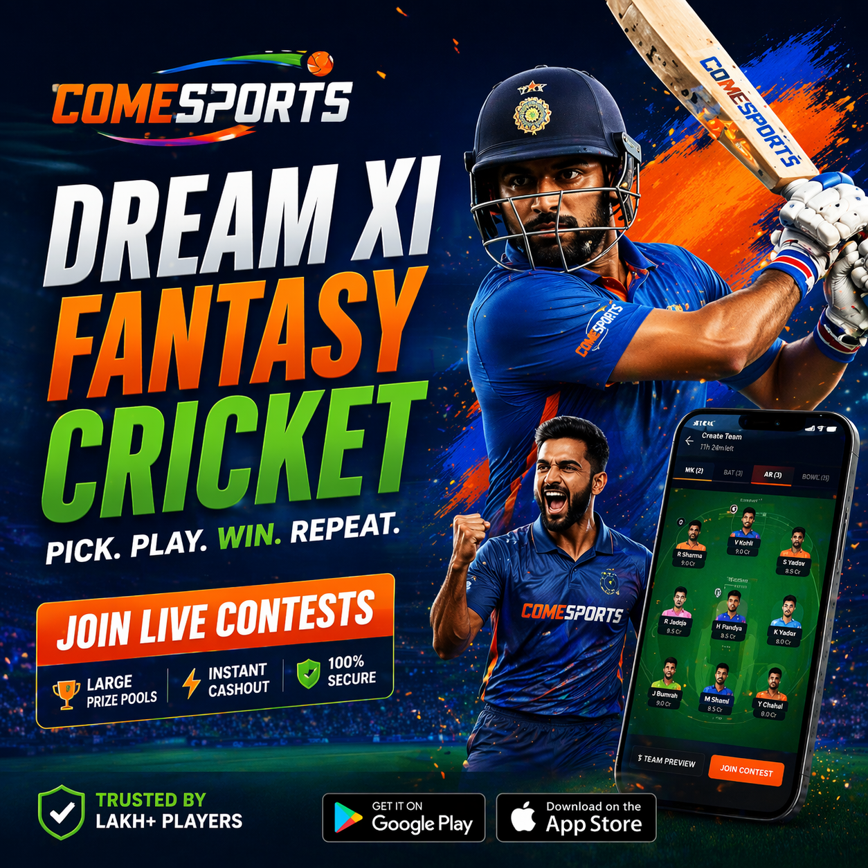 Come Play Link fantasy sports main visual